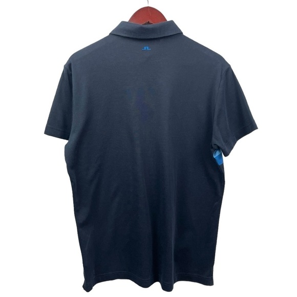 J.Lindberg Blue Matt Regular Fit Short Sleeve Pique Polo Shirt Size L - Picture 3 of 7